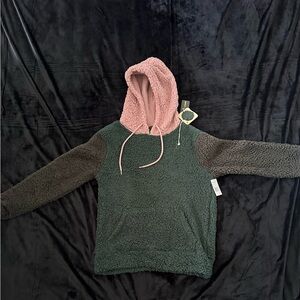 Brooklyn Cloth Dark Green Sherpa Hoodie